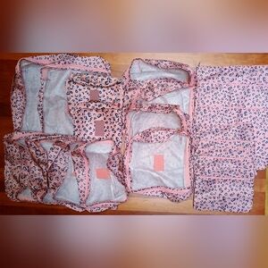 Pink Leopard Print Travel Cubes Organizer Set 22 Piece